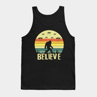 Retro Believe in Bigfoot Tank Top